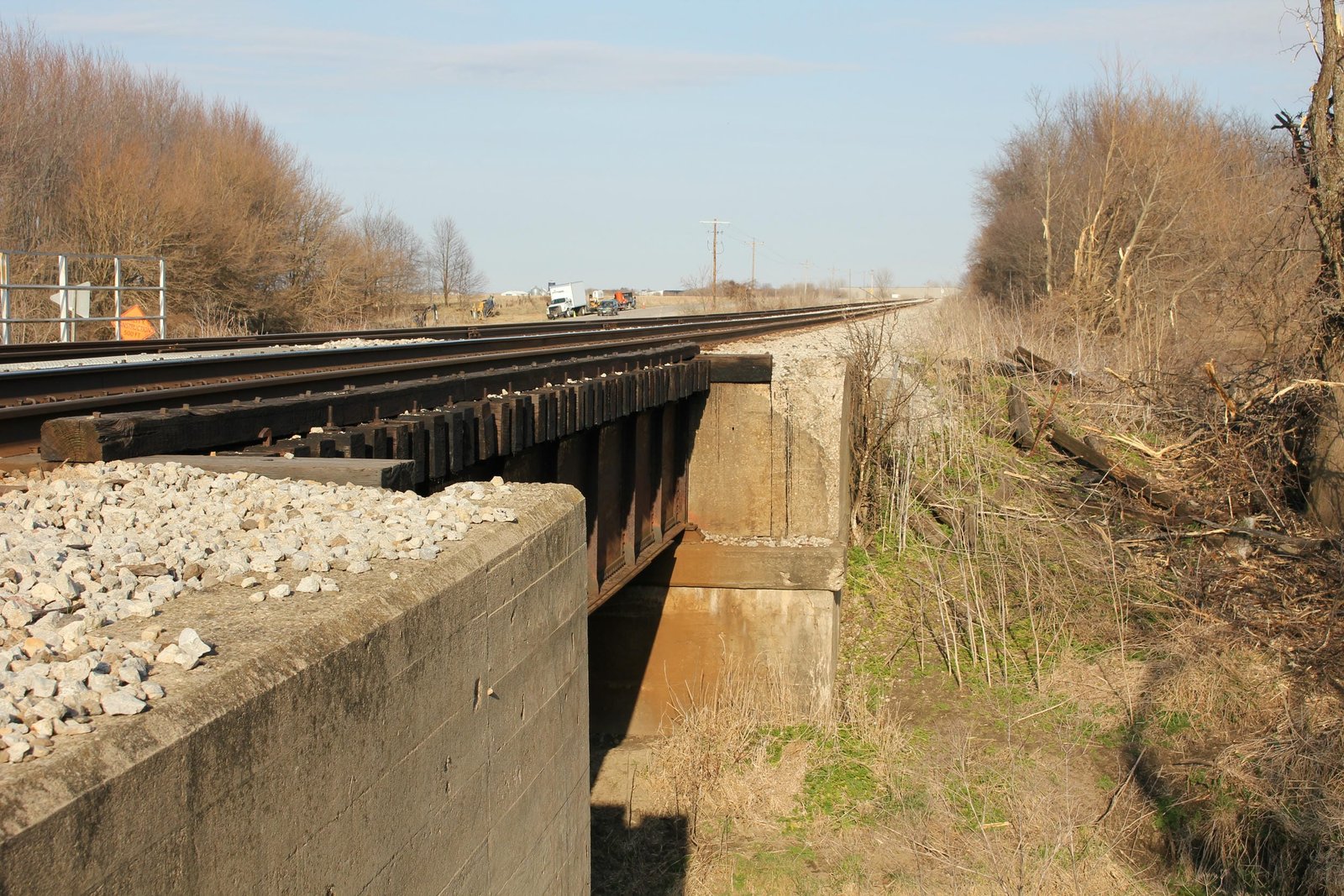 Looking east